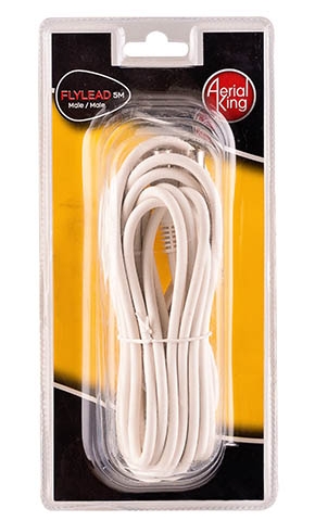 Aerial King Lead Male - Male 5m Cable - Blister Pack